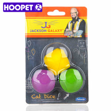 HOOPET Pet Cat Toy Toys 3 Loaded Dice Soft Plastic Material Educational Toys Funny Cat  Yellow&Green&Purple 3colors
