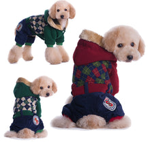 Plaid Pet dog clothes for small dogs jackets coats pet clothes dogs clothes winter cotton pet clothing costume S-XXL
