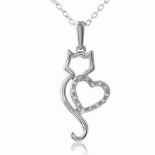 Sweet Cat Lover Necklace Small Jewelry European Style Fashion Lovers Cat pendant best Valentine's Day & Christmas Gift Wholesale