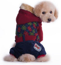 Plaid Pet dog clothes for small dogs jackets coats pet clothes dogs clothes winter cotton pet clothing costume S-XXL