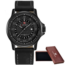 NAVIFORCE Brand Fashion Casual Watches Men's 3ATM Waterproof Quartz Watch Men Date Clock Man Leather Army Military Wristwatch