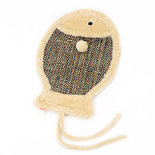 Double Sided Cat Cartoon Scratch Board with Sherpa Ball Toy,Kitten Scratcher Mat Pad Interactive Toy for Pet Training
