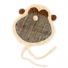 Double Sided Cat Cartoon Scratch Board with Sherpa Ball Toy,Kitten Scratcher Mat Pad Interactive Toy for Pet Training