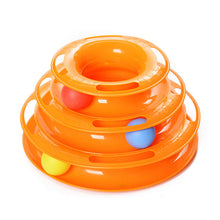 Three Levels Tower Tracks Disc Cat Pet Toy Intelligence Amusement Rides Shelf