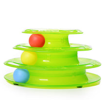 Three Levels Tower Tracks Disc Cat Pet Toy Intelligence Amusement Rides Shelf