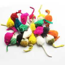 10Pcs/lot Rabbit Fur False Mouse Pet Cat Toys Mini Funny Playing Toys For Cats Kitten