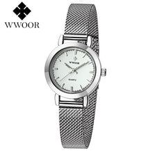 WWOOR Women's Watch Ultra Thin Stainless Steel Quartz Watch Lady Casual Hours Bracelet Watches Women Lover's Female Clock Gift
