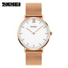 Ultra Thin Watches Men Quartz Stainless Steel Men's Watches SKMEI Brand Clock Man Waterproof Fashion Casual Wristwatches