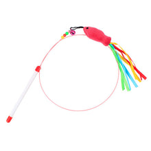 2pcs/lot Steel Wire Cat Teaser With Bell Funny Soft Feather Wand Toy For Cats
