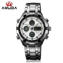 2017 Fashion Watches Men Luxury Brand AMUDA Gold Golden Watches Men Sports Quartz-watch Dual Time Relogio Masculino Esportivo
