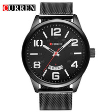 Curren Fashion Japan Men Quartz Watch Men's luxury casual style quartz-watch Stainless steel Mesh Band Date Business Relojes New