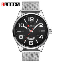Curren Fashion Japan Men Quartz Watch Men's luxury casual style quartz-watch Stainless steel Mesh Band Date Business Relojes New