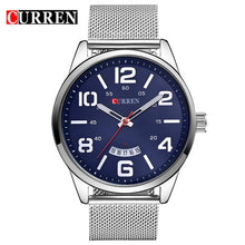 Curren Fashion Japan Men Quartz Watch Men's luxury casual style quartz-watch Stainless steel Mesh Band Date Business Relojes New