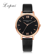 2016 Rose Gold Lvpai Brand Leather Watch Luxury Classic Wrist Watch Fashion Casual Quartz Wristwatch High Quality Women Watches