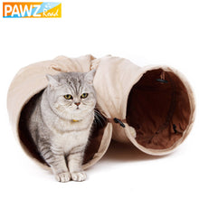 Pawz Road Big Long Cat Tunnel Pure Color Suede Material Balls with Cat Toys 120cm Kitten Play 2 Holes Pet Supplies