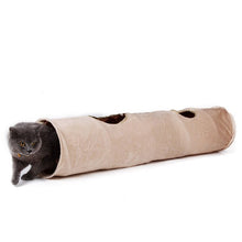 Pawz Road Big Long Cat Tunnel Pure Color Suede Material Balls with Cat Toys 120cm Kitten Play 2 Holes Pet Supplies