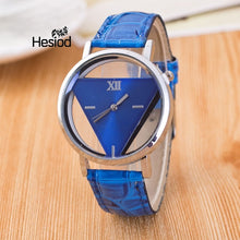 New Design Fashion Ladies Watches Elegant Hollow Triangle Watch Fashion Women Thin Leather Strap Quartz Watch