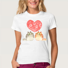 Hopuptee brand+I'm happy unicorn cat print T Shirt women's short sleeve cute tops tees