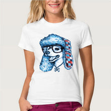 Hopuptee brand+I'm happy unicorn cat print T Shirt women's short sleeve cute tops tees