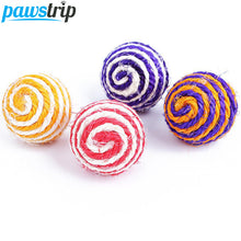 5pcs/lot Pet Cat Toy Sisal Ball Kitten Teaser Playing Chew Scratch Catch Toy Diameter 5cm
