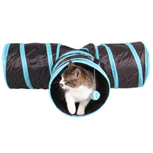Foldable 3 Holes Pet Cat Tunnel Toys Indoor Outdoor Pet Cats Training Toy Kitten Rabbit Funny Cat Tunnel House Toys