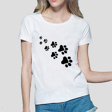 Kawaii Cat Paws Print Women T Shirt 2017 Fashion Summer New Slim Fit Cute Cartoon T-Shirt Femme Tee Shirt Harajuku Tops For Lady
