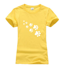 Kawaii Cat Paws Print Women T Shirt 2017 Fashion Summer New Slim Fit Cute Cartoon T-Shirt Femme Tee Shirt Harajuku Tops For Lady
