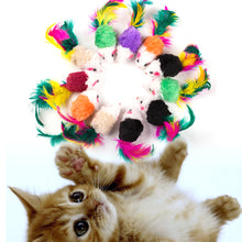 Cute Cat 10pcs/lot Funny False Mouse Rat Toys Colorful Plush Mini Mouse Toys Pets Cat Playing Toy