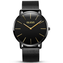OLEVS Ultrathin Design Waterproof Watch For Men Calendar Steel Mesh Strap Wristwatch Dial Quartz Business Men Watches Gift 5868+
