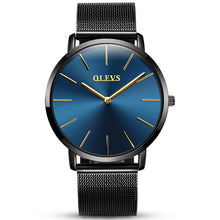 OLEVS Ultrathin Design Waterproof Watch For Men Calendar Steel Mesh Strap Wristwatch Dial Quartz Business Men Watches Gift 5868+
