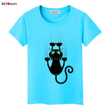 BGtomato Hot sale summer naughty black cat 3D T-shirt women lovely cartoon shirts Good quality original brand tees casual tops
