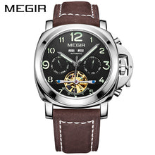 MEGIR Original Men Watch Top Brand Luxury Automatic Mechanical Watch Leather Military Watches Clock Men Relojes Masculino
