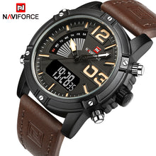 2017 New Top Luxury Brand Analog Led Watches Men Leather Quartz Clock Men's Army Military Sports Wrist Watch Relogio Masculino