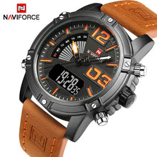 2017 New Top Luxury Brand Analog Led Watches Men Leather Quartz Clock Men's Army Military Sports Wrist Watch Relogio Masculino