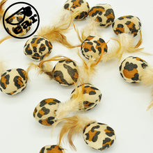 10Pcs/lot  leopard design Pet Cat Toys Mini Playing Toys with  Feather Pet Cat Feather Mouse Toys