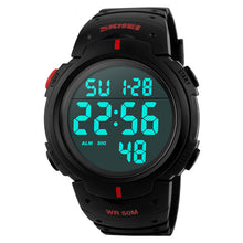 Sports Watches Mens Digital Stopwatch Alarm 50m Waterproof Dive Swim Watch Reloj Hombre SKMEI LED Military Army Sport Watch