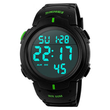Sports Watches Mens Digital Stopwatch Alarm 50m Waterproof Dive Swim Watch Reloj Hombre SKMEI LED Military Army Sport Watch