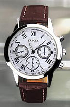 Yazole Casual Quartz Watch Men PU Leather Business Wristwatch Simple Men Watches Water Resistance Relogio Masculino Clock