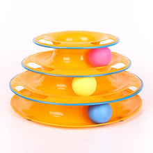 Three Levels Tower Tracks Disc Cat Pet Toy Intelligence Amusement Rides Shelf