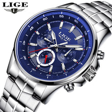 LIGE Watch Men Business Waterproof Clock Mens Watches Top Brand Luxury Fashion Casual Sport Quartz Wristwatch Relogio Masculino