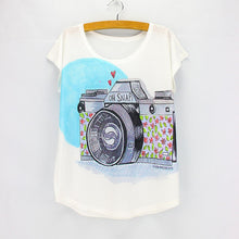 Fashion Black cats print women top tees 2016 summer tees girls short sleeve t-shirt American & European new design tops