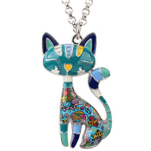 Bonsny Statement Maxi Enamel Cat Necklaces Jewelry  Pendants Choker Chain Collar Pendant 2017 New For Women Bijoux Accessories