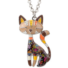 Bonsny Statement Maxi Enamel Cat Necklaces Jewelry  Pendants Choker Chain Collar Pendant 2017 New For Women Bijoux Accessories