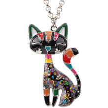 Bonsny Statement Maxi Enamel Cat Necklaces Jewelry  Pendants Choker Chain Collar Pendant 2017 New For Women Bijoux Accessories