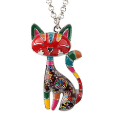 Bonsny Statement Maxi Enamel Cat Necklaces Jewelry  Pendants Choker Chain Collar Pendant 2017 New For Women Bijoux Accessories