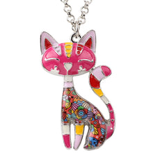Bonsny Statement Maxi Enamel Cat Necklaces Jewelry  Pendants Choker Chain Collar Pendant 2017 New For Women Bijoux Accessories