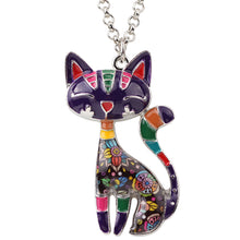 Bonsny Statement Maxi Enamel Cat Necklaces Jewelry  Pendants Choker Chain Collar Pendant 2017 New For Women Bijoux Accessories