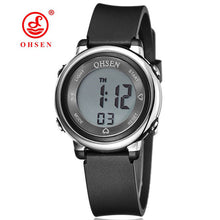 2017 OHSEN Brand Digital LCD Kids Girls Fashion Wristwatch Cute Girl Rubber Strap 50M Waterproof Child Watches Alarm Hand Clocks