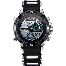 WEIDE Watches Mens Sport Military LCD Luminous Analog Digital Date Stopwatch Week Alarm Band Buckle Display Relogio Masculino