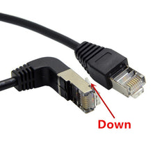 Elbow Up & Down Angled 90 Degree 8P8C FTP STP UTP Cat 5e Lan Ethernet Network Patch Cord Cable 0.5m/1m/2m/3m/5m